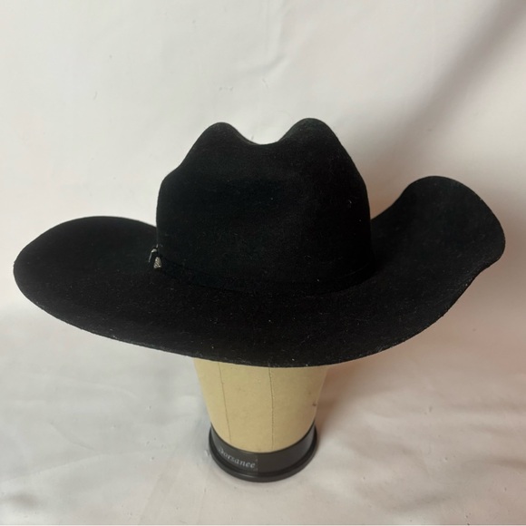 Justin 3X Montana Wool Cowboy Hat Black Mens Size 7 3/8 59 - Picture 4 of 10